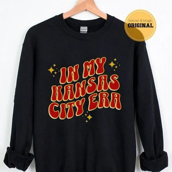 Kansas City Football Sweatshirt Retro NFL Crewneck Vintage KC Chiefs Fan Gift 79 - Picture 1 of 5